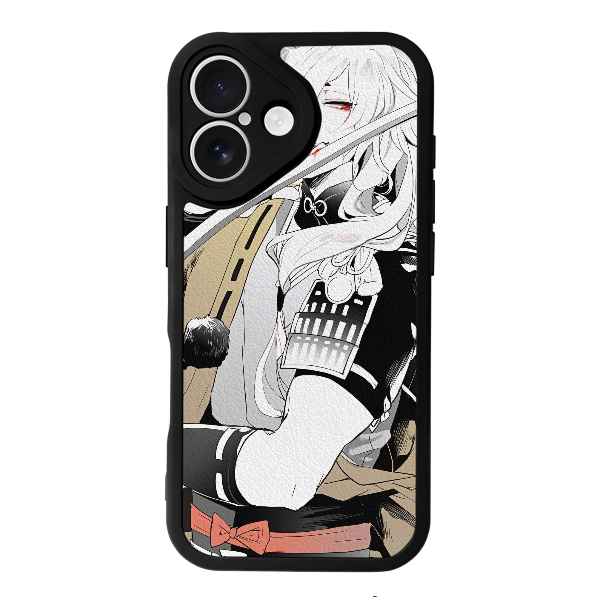 （画像用） 刀剣乱舞 Touken Ranbu 【iPhone 16シリーズ対応】シリコンスマホケース（レザー調） 材質：シリコン